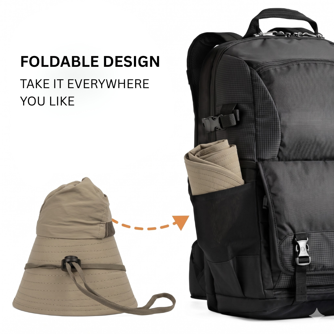 UPF 50+ Sun Protection Hat with Neck Flap
