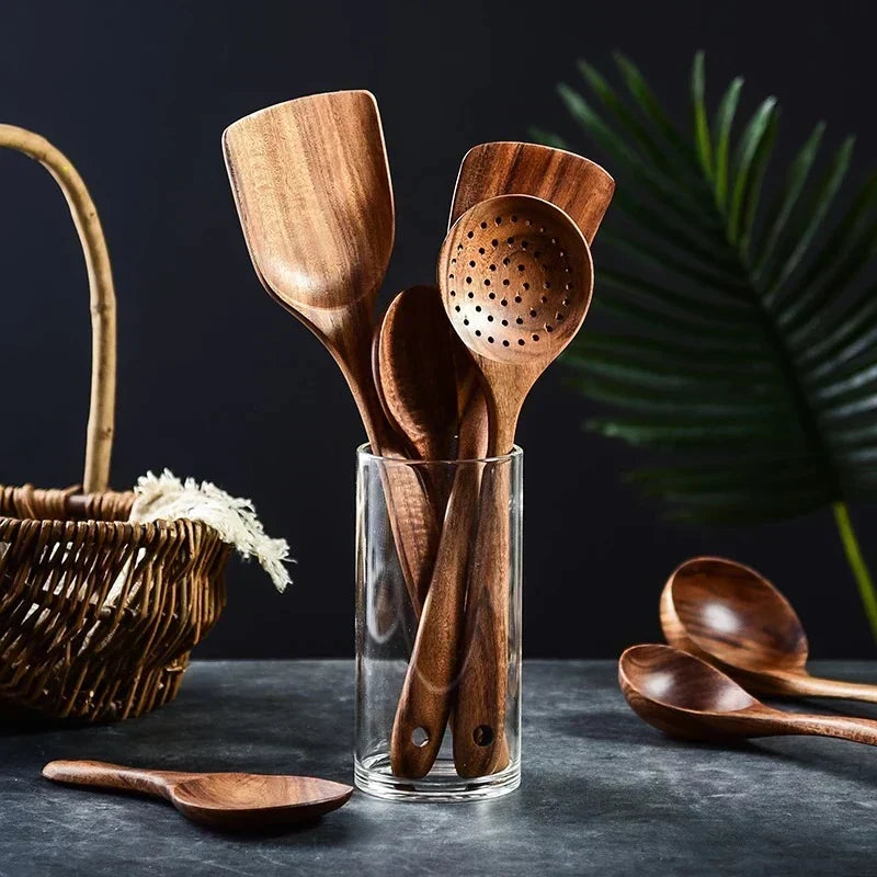 Versatile Acacia Wood Kitchen Utensil Set