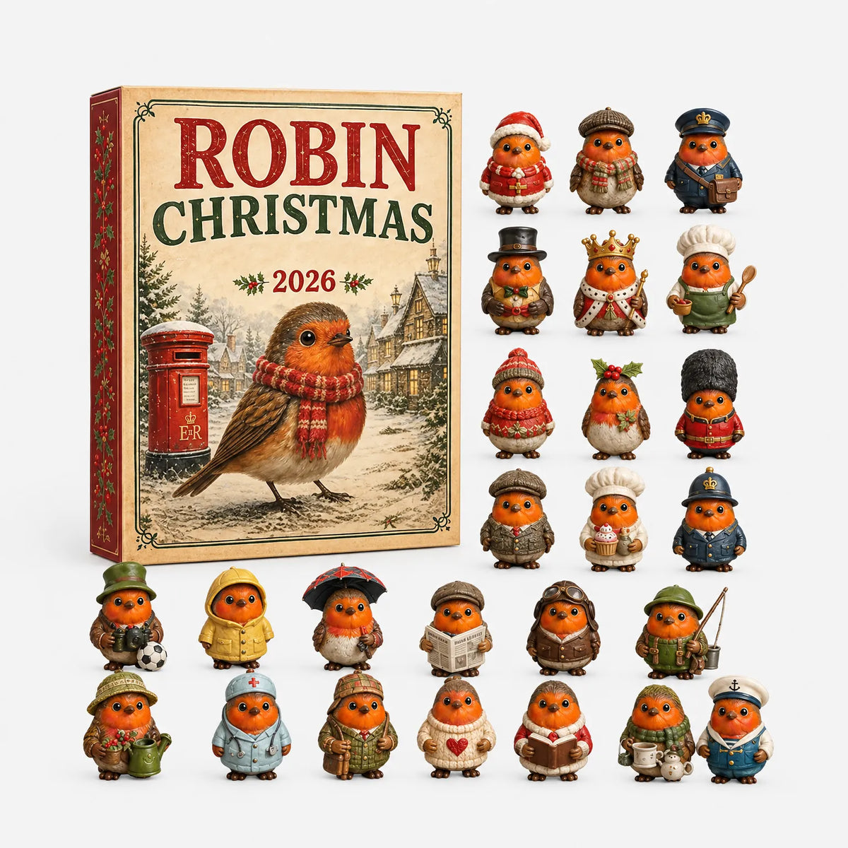 Vintage-Style Bird Advent Calendar