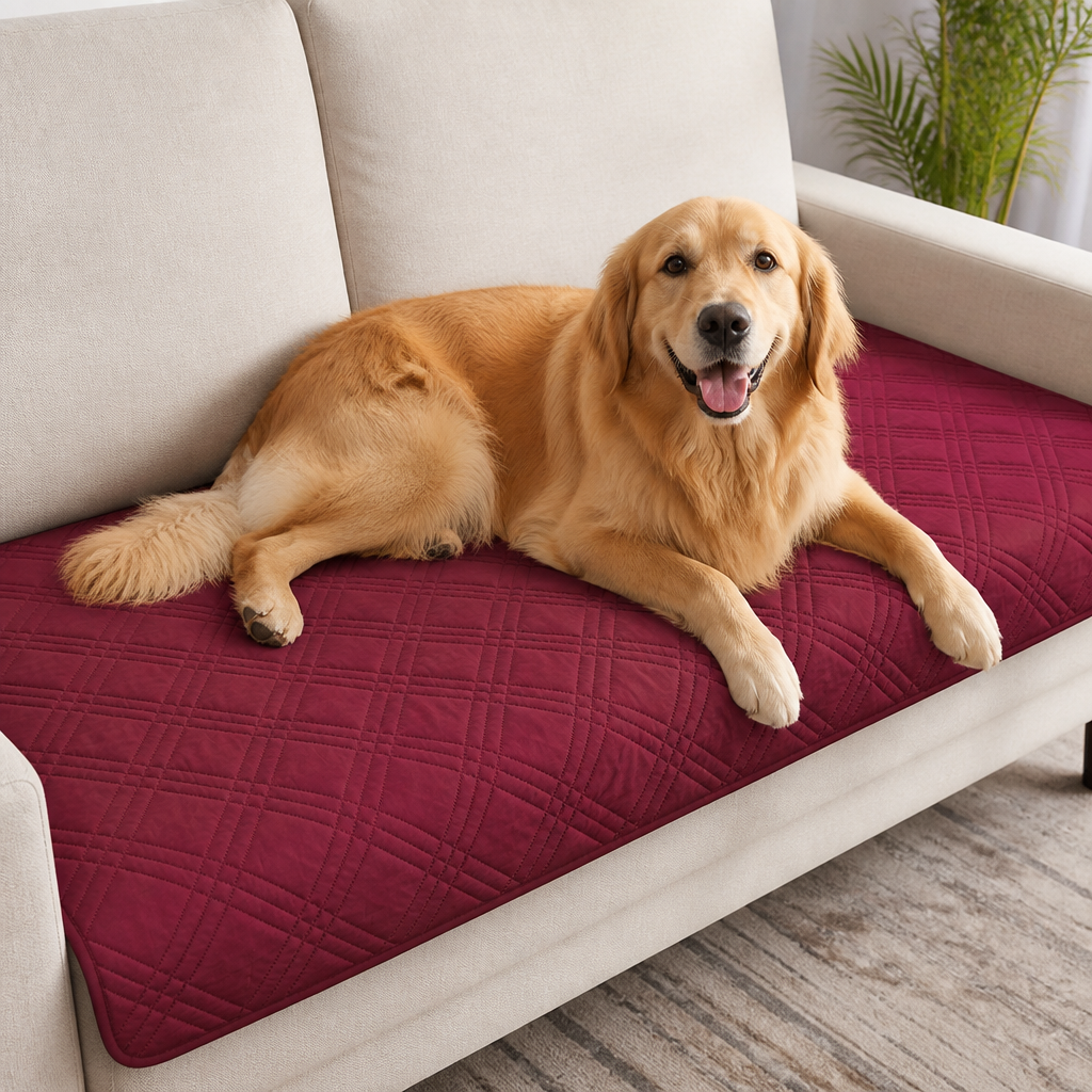 Water-Repellent Non-Slip Checkered Sofa Cover