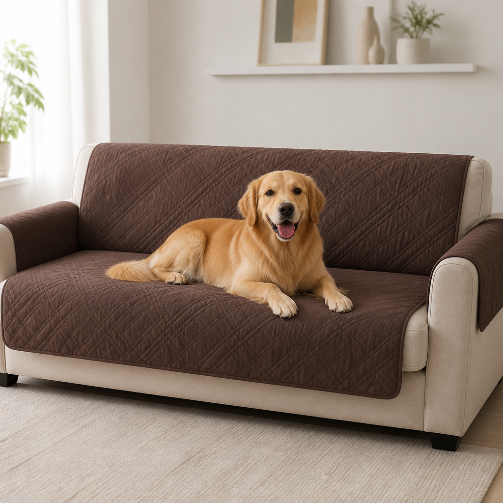 Water-Repellent Non-Slip Checkered Sofa Cover