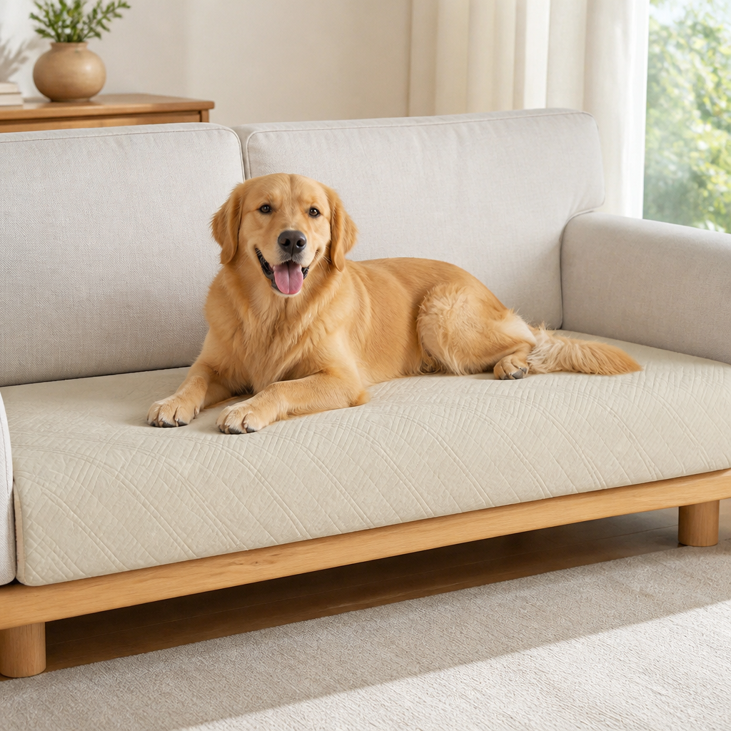 Water-Repellent Non-Slip Checkered Sofa Cover