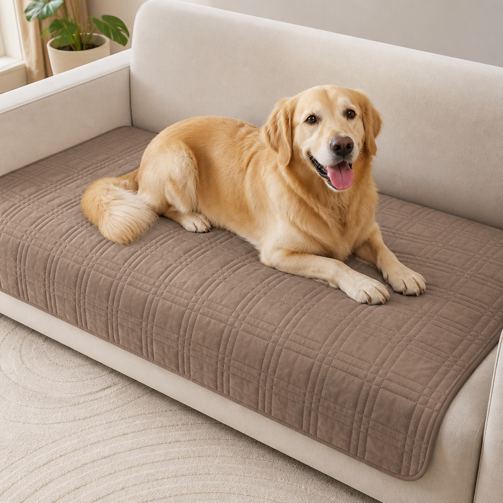 Water-Repellent Non-Slip Checkered Sofa Cover