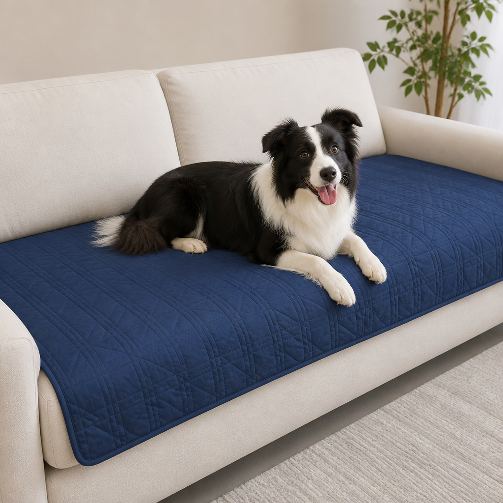 Water-Repellent Non-Slip Checkered Sofa Cover