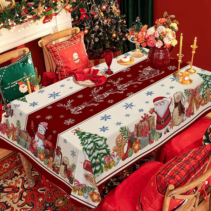 Waterproof Christmas Pattern Tablecloth