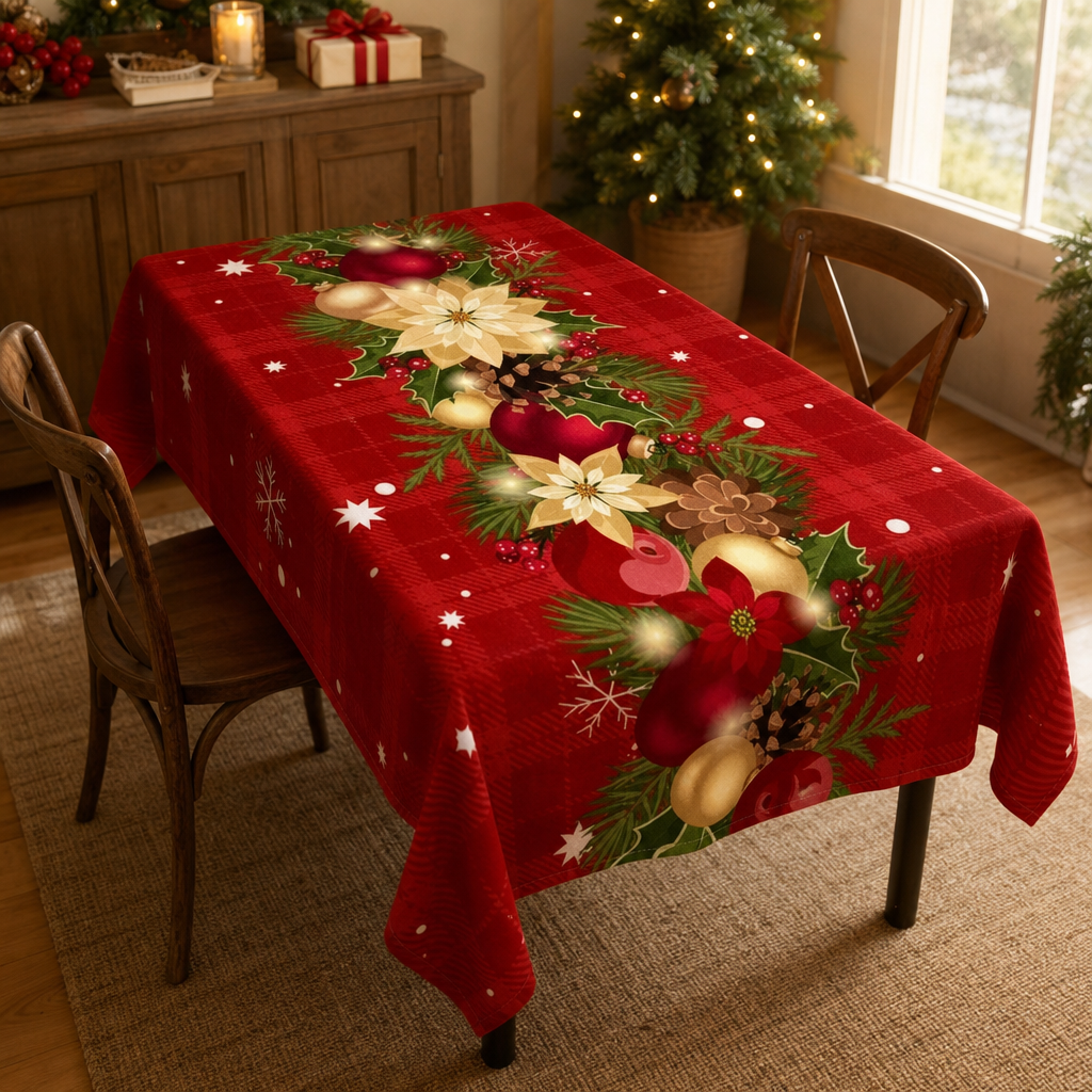 Waterproof Christmas Pattern Tablecloth