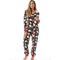 Women's Christmas Onesie - Soft Hooded Zip-Up Loungewear
