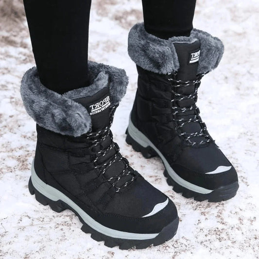 Women's Fur-Lined Lace-Up Winter Boots