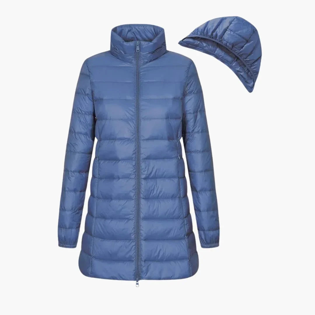 Women's Long Hooded Winter Down Jacket