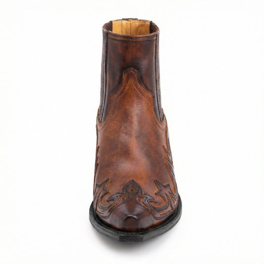 Women's Rugged Maverick Leather Western Ankle Boots