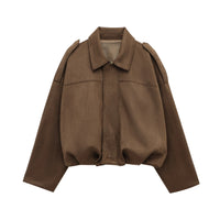 Women's Suede Bomber Jacket
