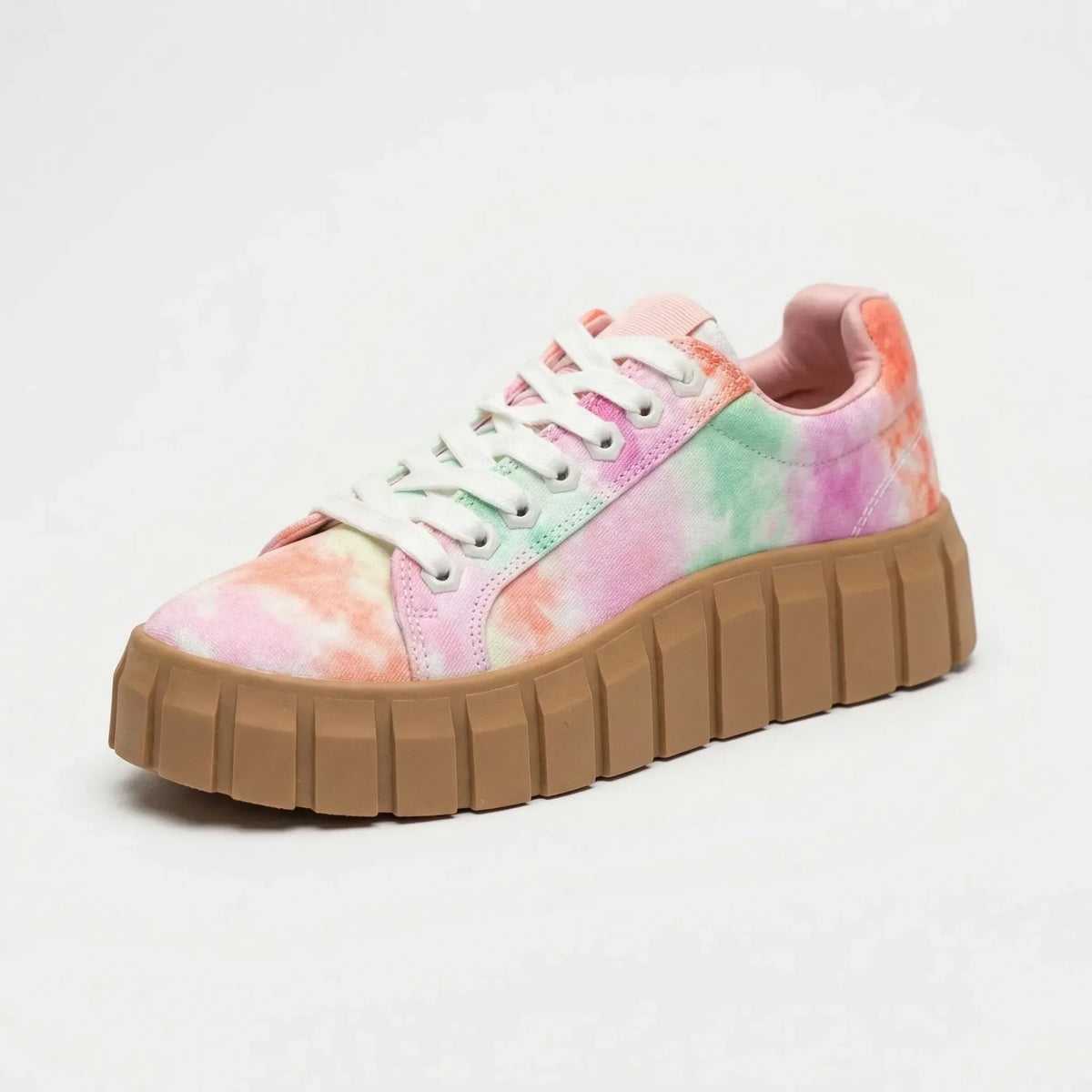 Women's Tie-Dye Platform Sneakers with Chunky Sole
