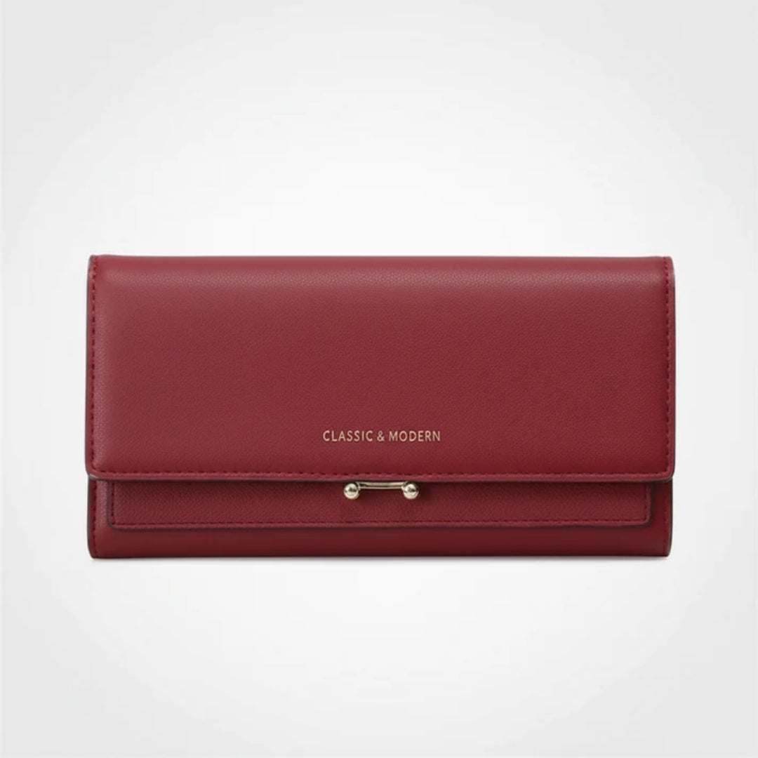 Women's Wallet - Spacious Design with Phone Compartment and Elegant Details