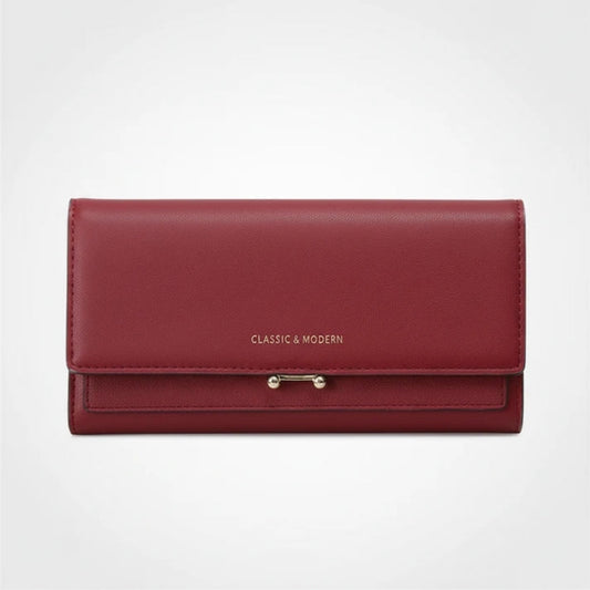 Women's Wallet - Spacious Design with Phone Compartment and Elegant Details