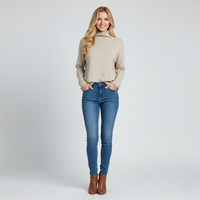 Women's Fitted Ribbed Knit Turtleneck Sweater