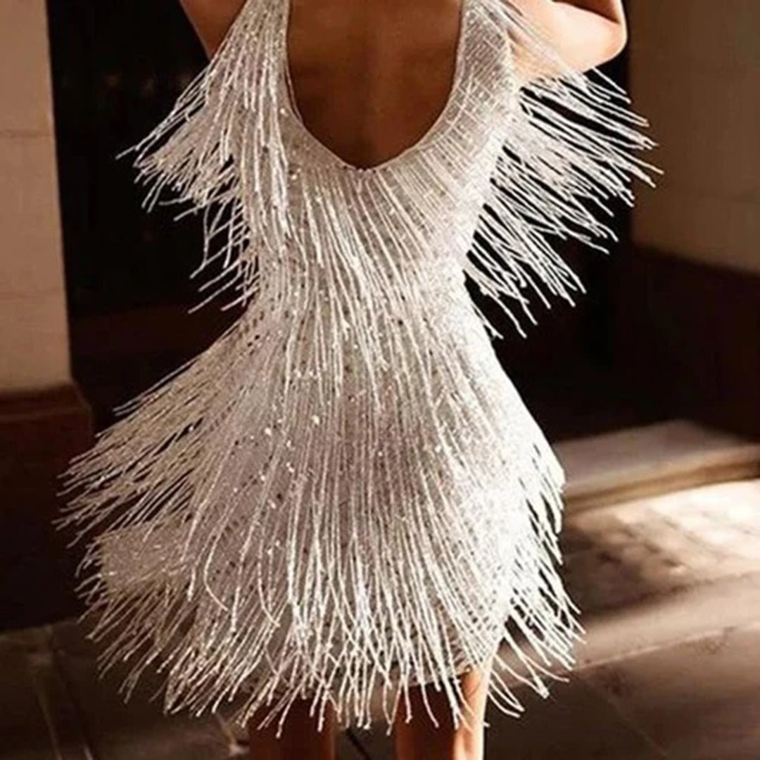 Image of Women's Fringe Bodycon Mini Dress
