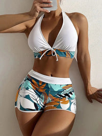 Women's Halter Printed Swim Set