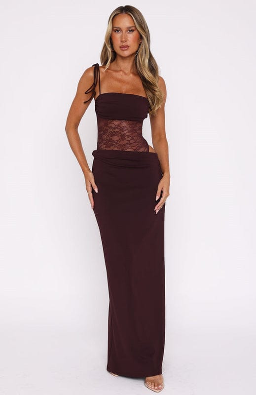 Image of Women's Lace Bodycon Maxi Dress