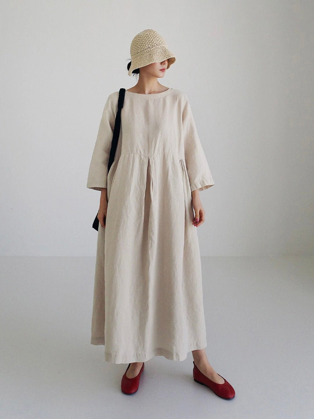 Image of Women's Long Sleeve A-Line Maxi Dress