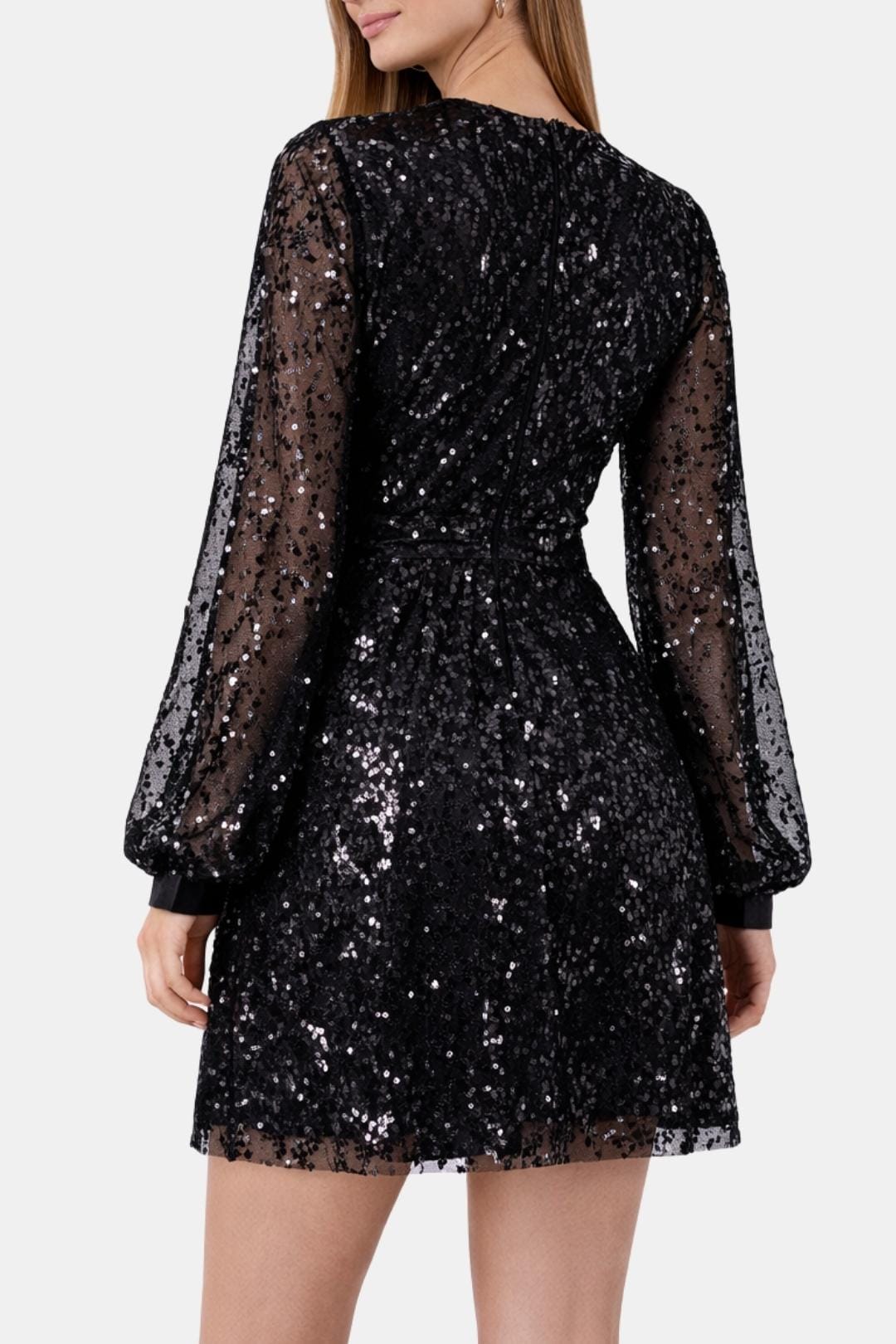 Image of Women's Long Sleeve Fit & Flare Mini Dress