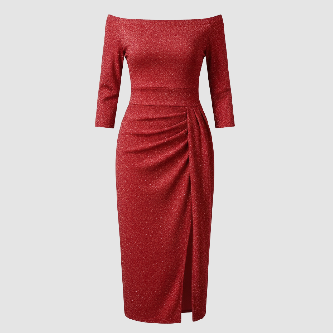 Image of Women's Off-the-Shoulder Midi Dress