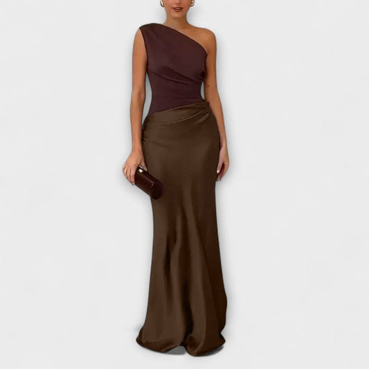 Image of Women's One-Shoulder Evening Maxi Dress