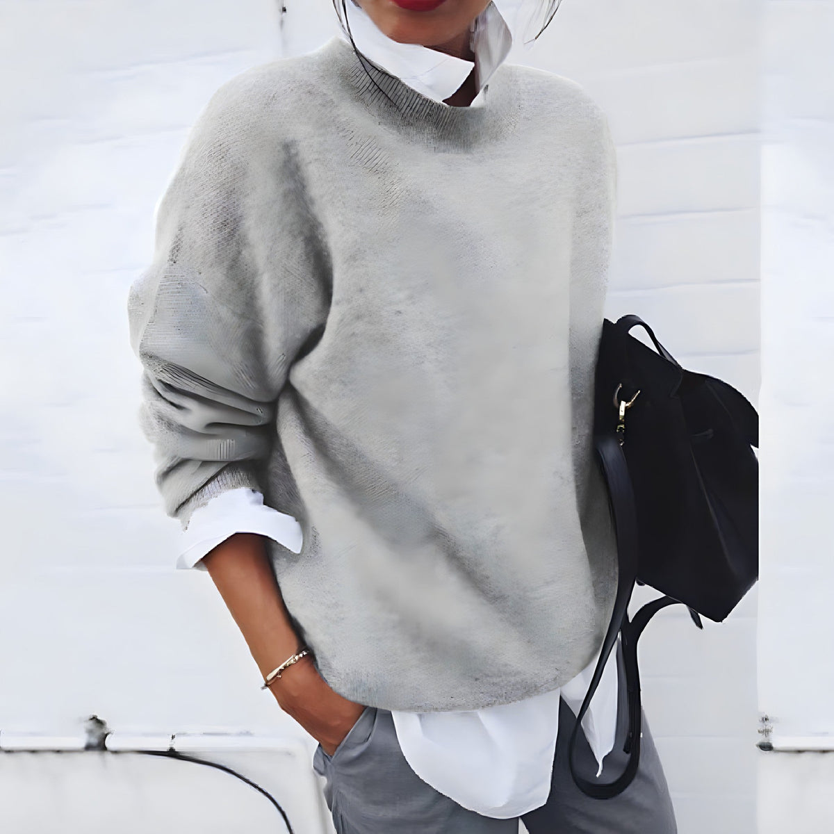 Image of Women's Oversized Crew Neck Sweater