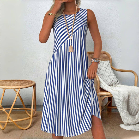 Image of Women's Sleeveless A-Line Midi Dress
