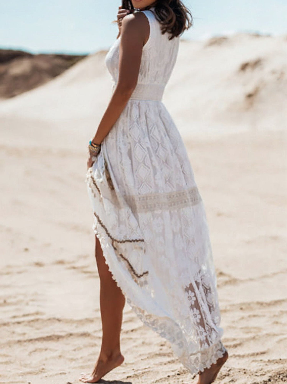 Image of Women's Sleeveless Boho Maxi Dress