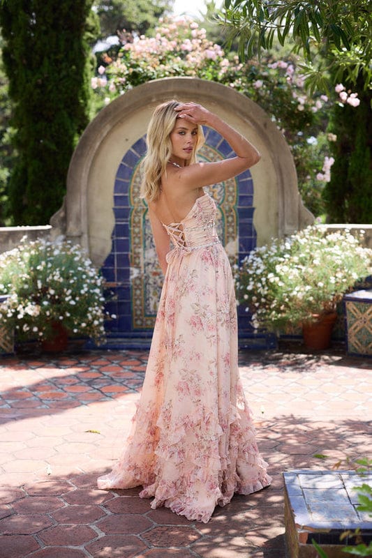 Image of Women's Thigh Slit A-Line Maxi Dress