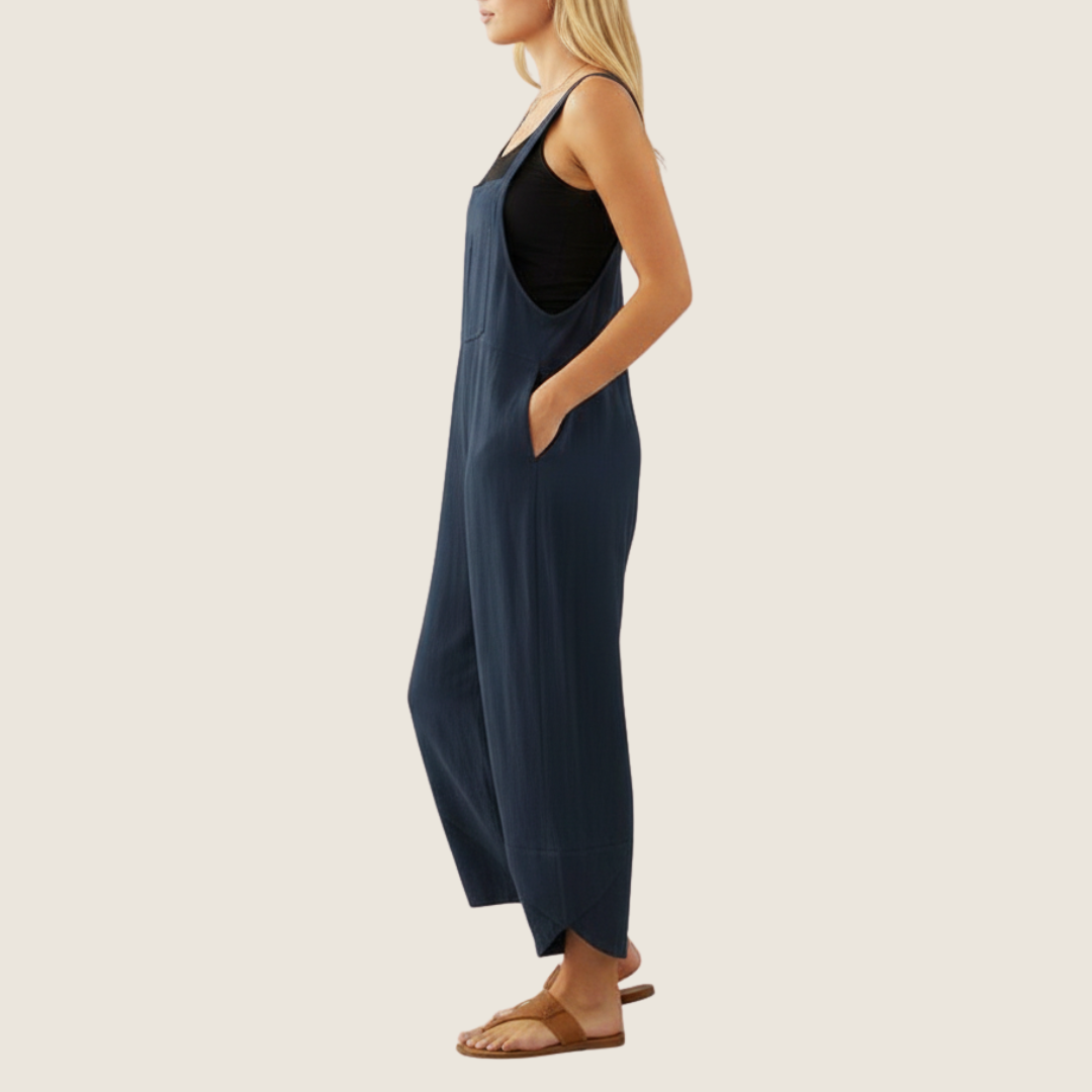 Image of Women's Wide Leg Overalls Jumpsuit