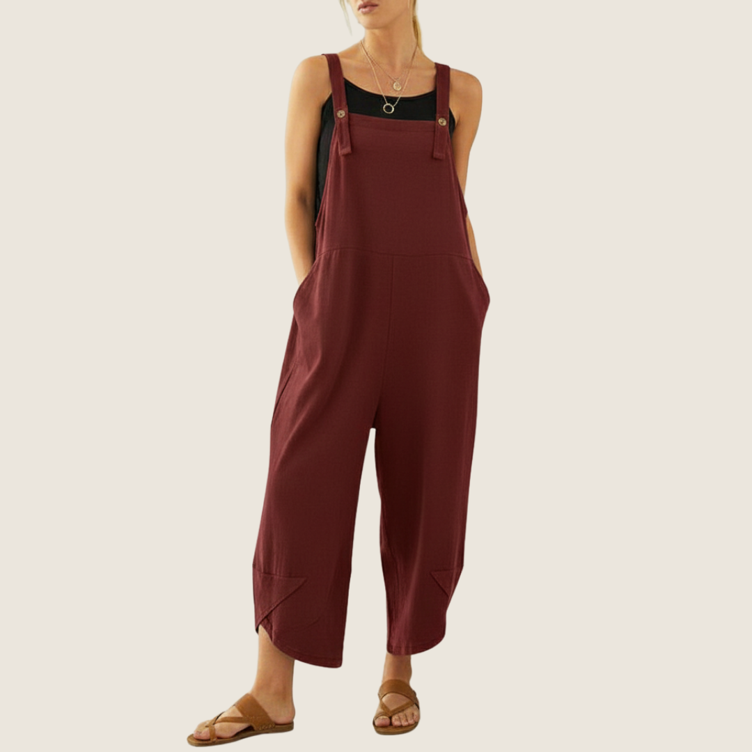 Image of Women's Wide Leg Overalls Jumpsuit