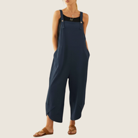 Women's Lightweight Wide Leg Palazzo Jumpsuit
