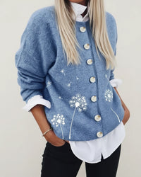 Women's Relaxed Button Front Winter Cardigan