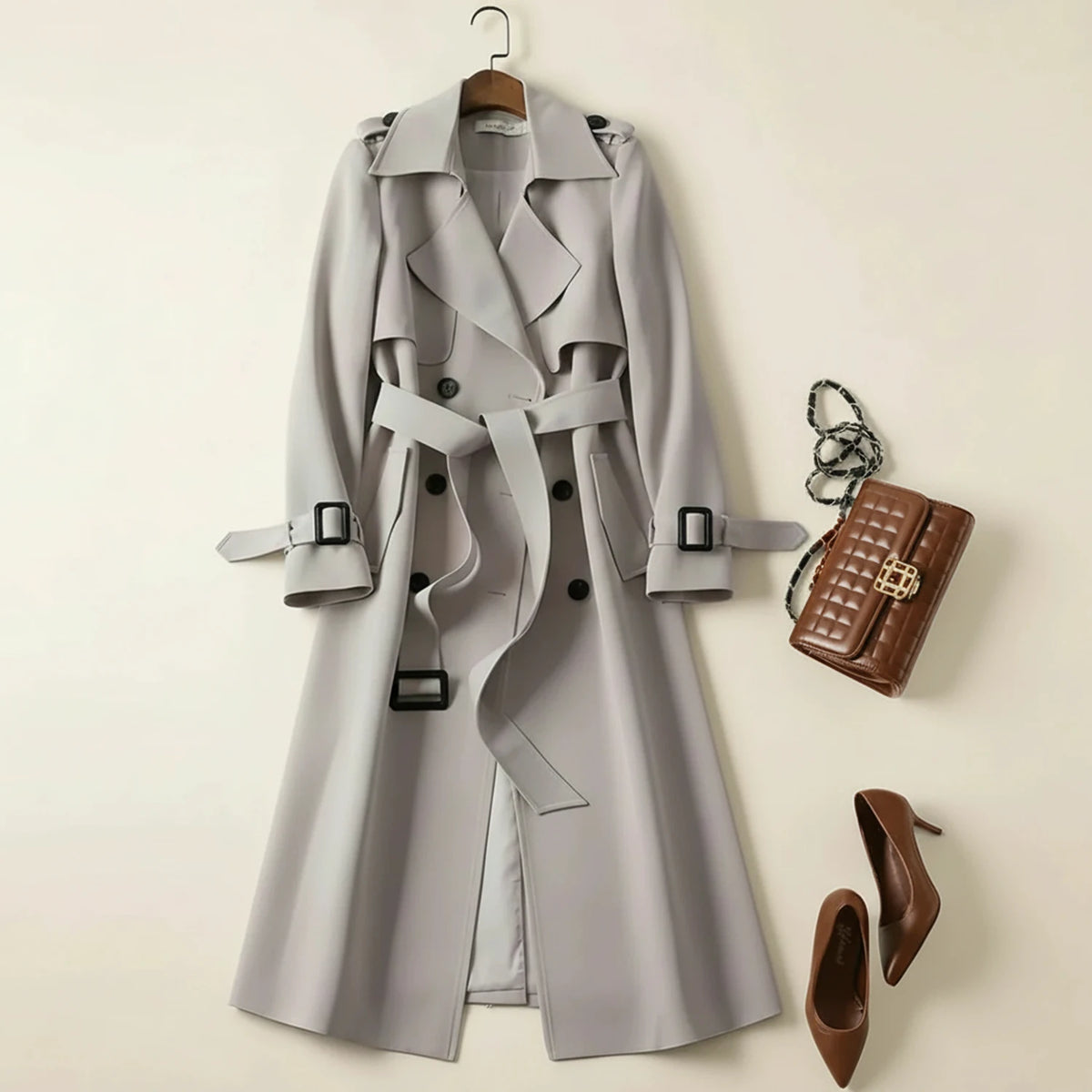 Women's Double-Breasted Trench Coat