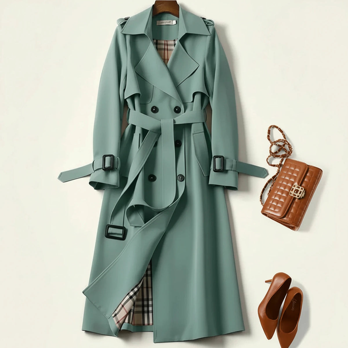 Women's Double-Breasted Trench Coat
