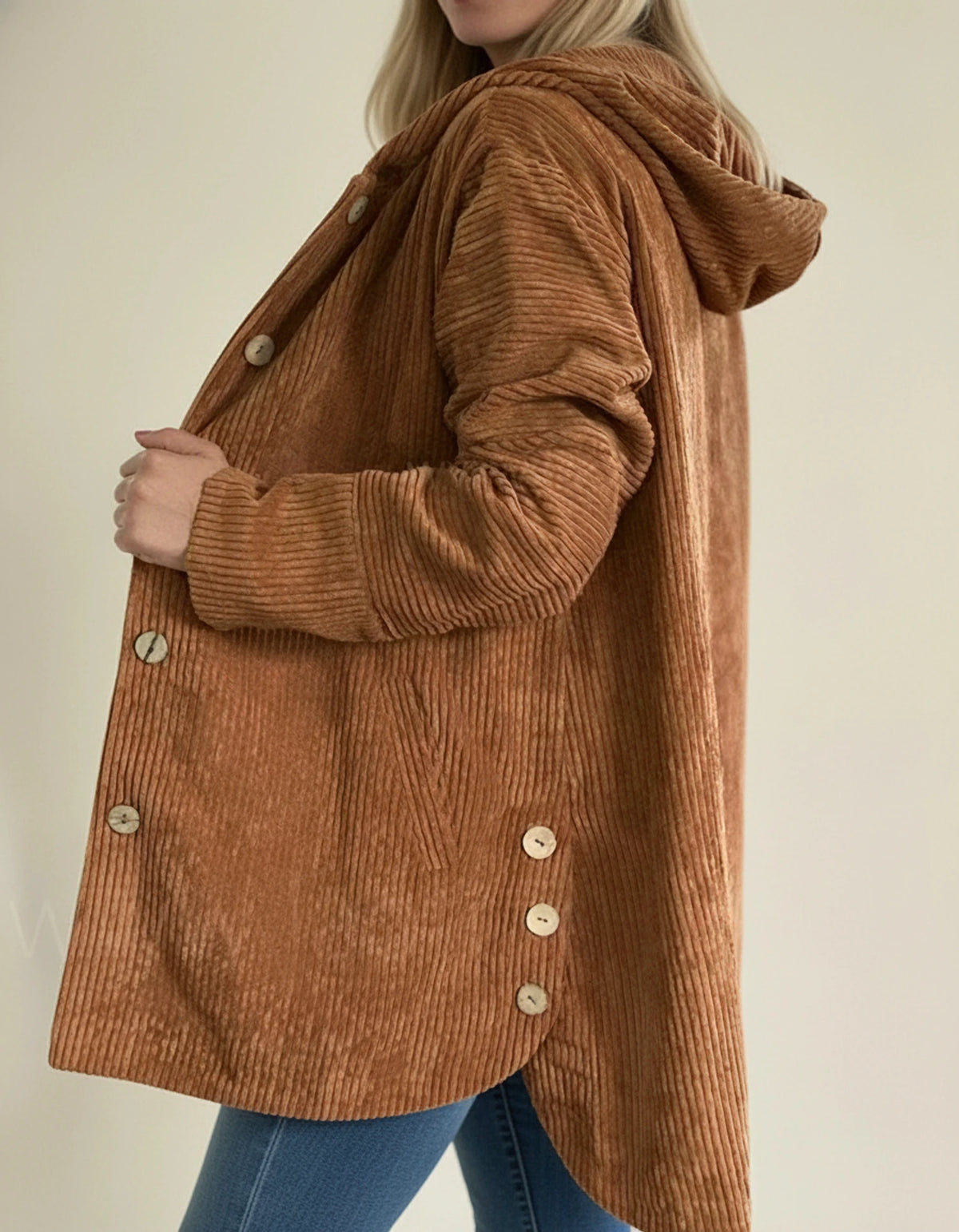 Women's Hooded Mid-Length Jacket