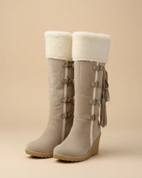 Women's Knee-High Winter Wedge Boots