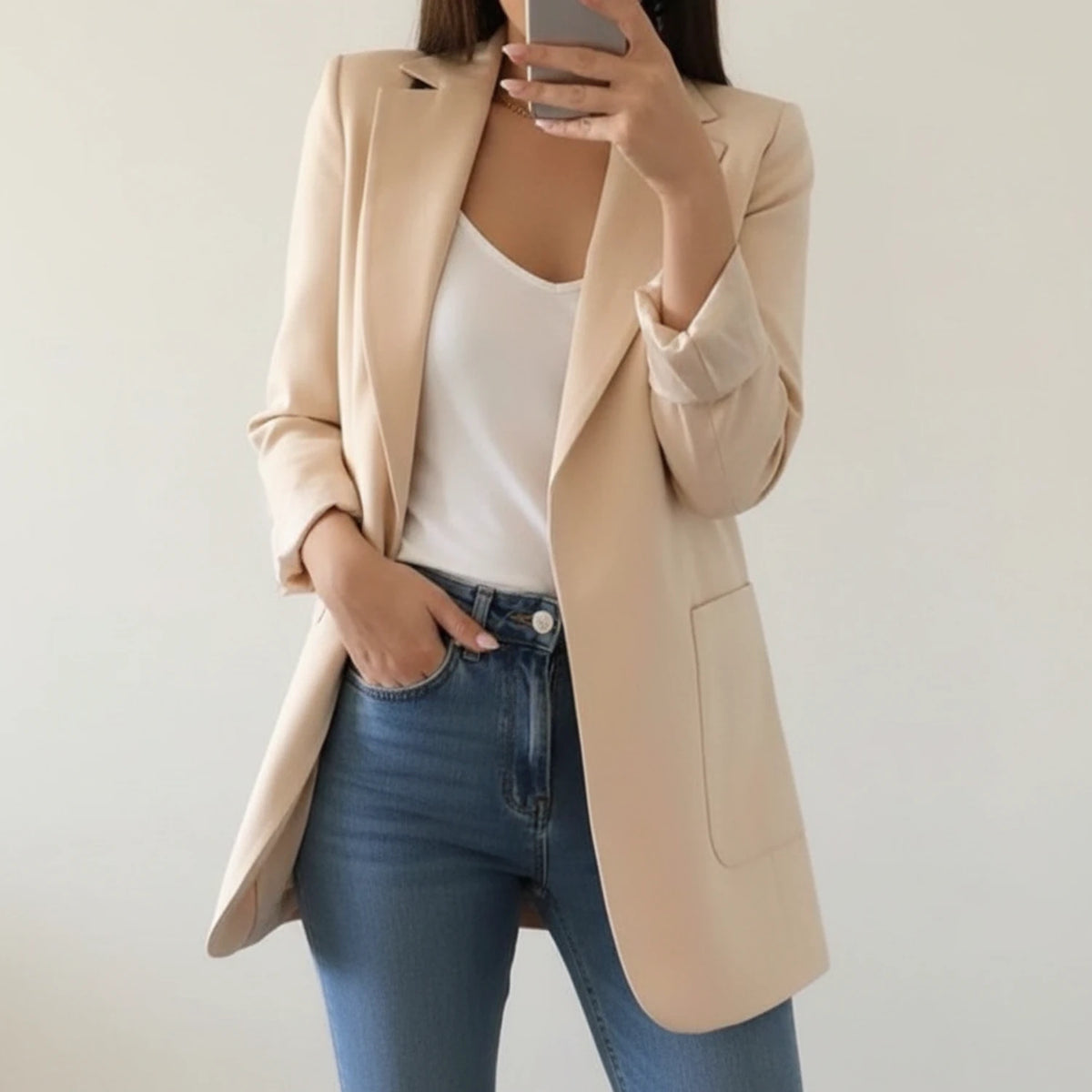Women's Open Front Blazer Jacket