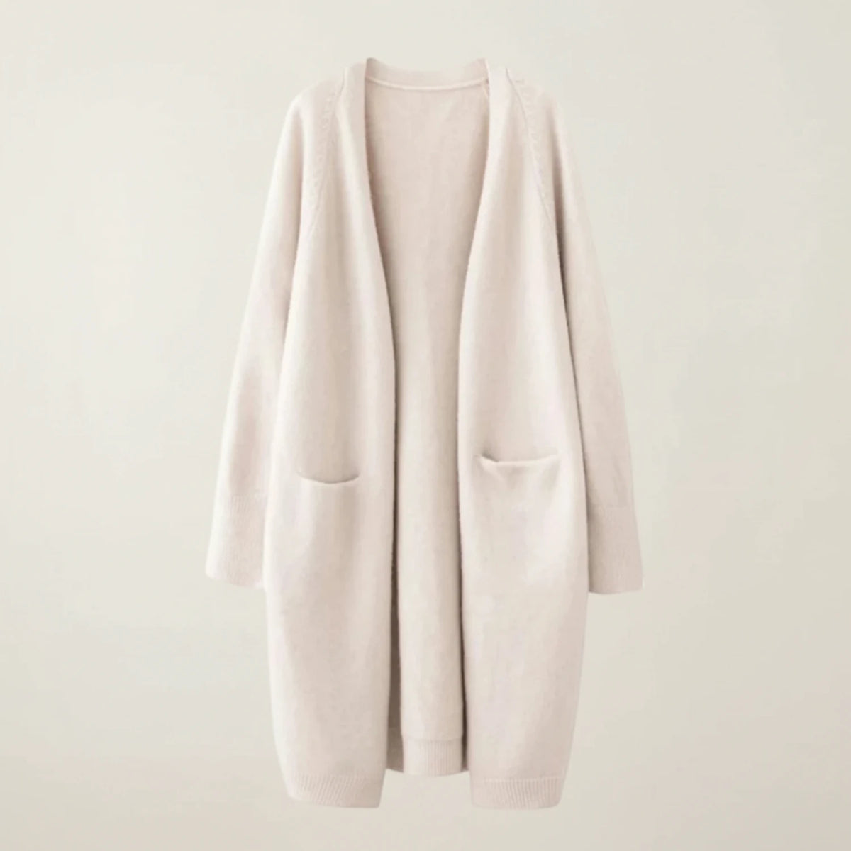 Women's Open-Front Winter Cardigan with Pockets
