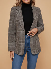 Women's Casual Plaid Blazer