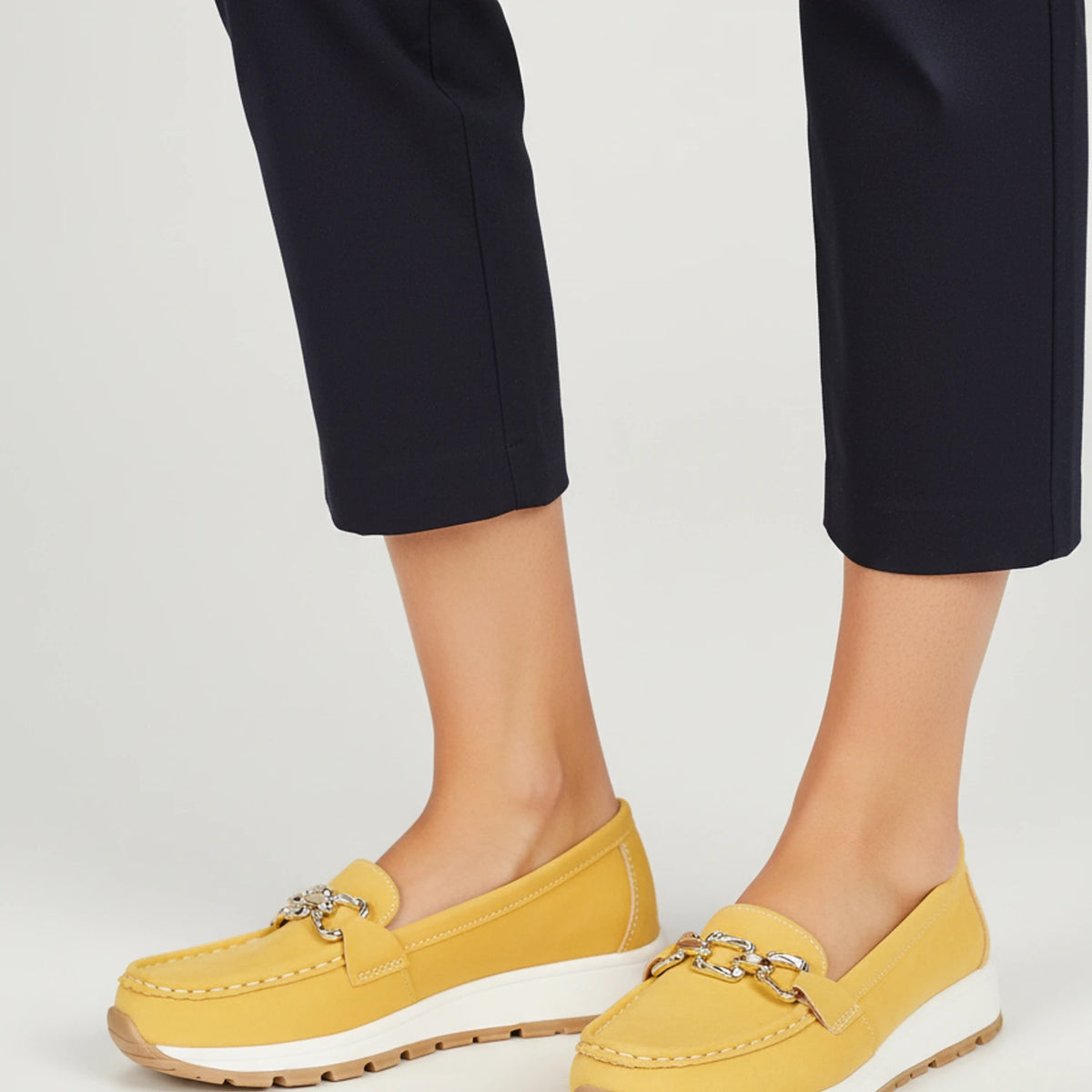 Women's Suede Orthopedic Loafers with Platform Sole