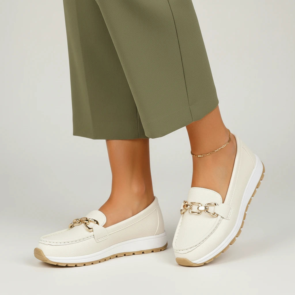 Women's Suede Orthopedic Loafers with Platform Sole