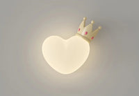 Wooden Wall Lamp for Children's Room | Heart-Shaped - Terra Pink