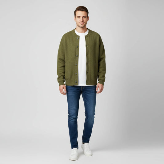 Men's Button-Front Casual Cardigan